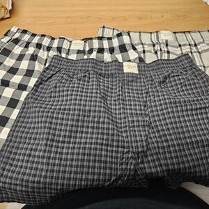 American Eagle Outfitters Black and White Plaid Boxers